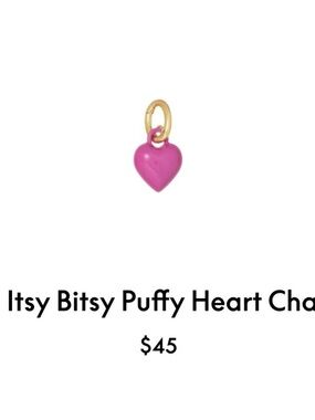 Roxanne Assoulin The Itsy Bitsy Puffy Heart Charm magenta